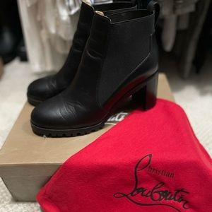 Worn Once Chunky CL Red Bottom Booties